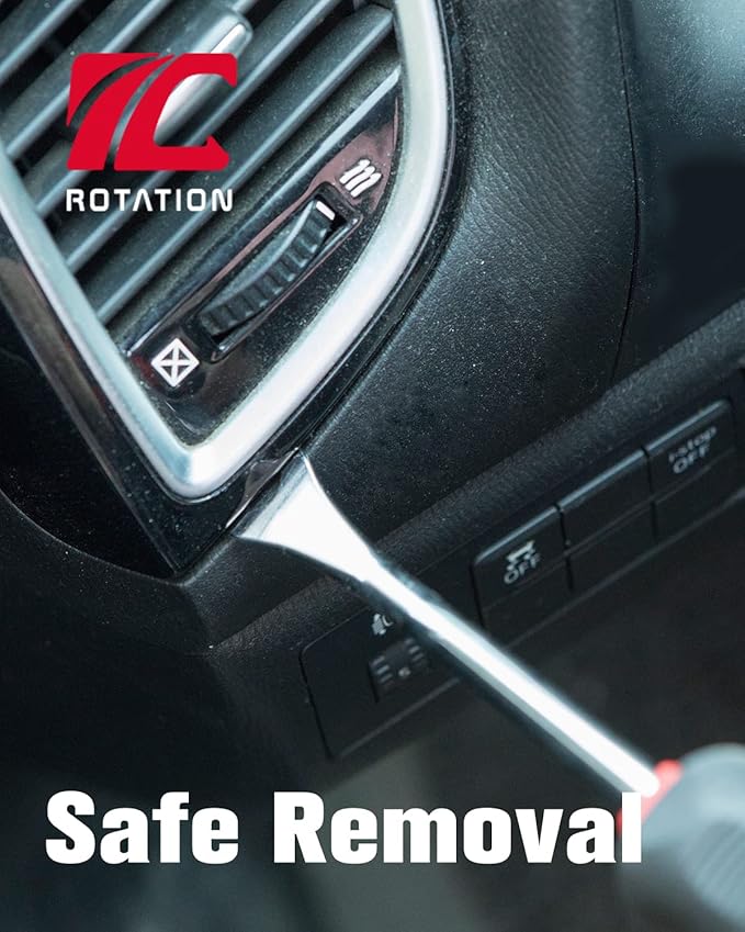 ROTATION 6-Piece Heavy Duty Car Vehicle Trim Clip Removal Set Door Upholstery Remover Chrome Car Door Panel