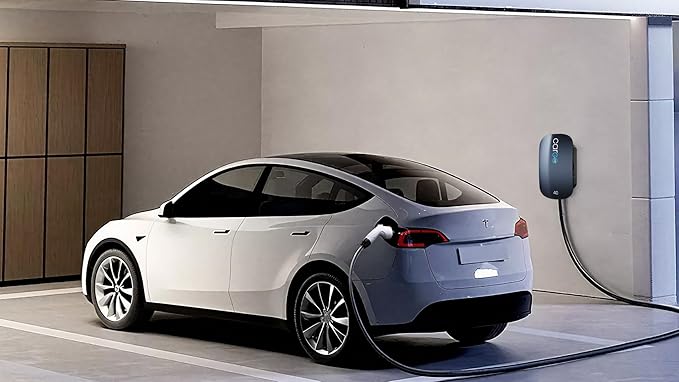 CARGO Level 2 Electric Vehicle Charger 40 Amp | 5G Ready Smart Home EV Charger with Battery Life Monitoring, Adjustable Charge Rate, WiFi/4G App Control, OCPP 1.6J, UL Listed, Weatherproof J1772