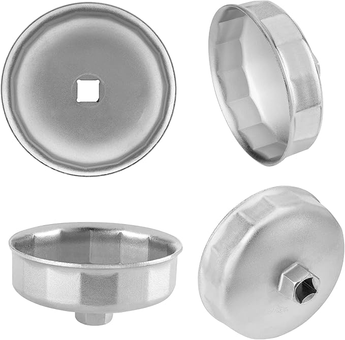 Jetech Oil Filter Cap Wrench 90mm x 15 Flute, Cartridge Type Socket Removal Tool with 15 Flutes and 90mm Inner Diameter