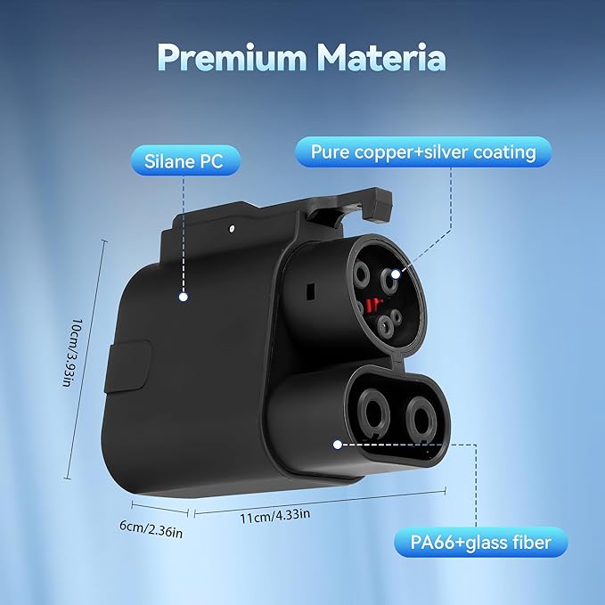 NACS to CCS Electric Vehicle Adapter, Max 500A/1000V, Fast Charge CCS1 Electric Vehicles with Vortex Plug, Compatible with Tesla Superchargers, Ford, Rivian, Volvo, GM and More