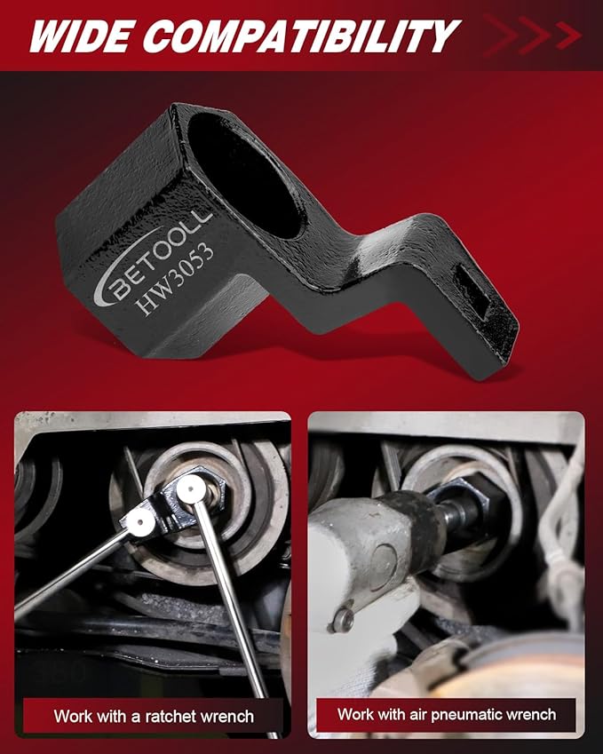 BETOOLL 50mm Crankshaft Crank Pulley Wrench Holder Tool Removal Holding Spanner kit Compatible with Honda and Acura Engines