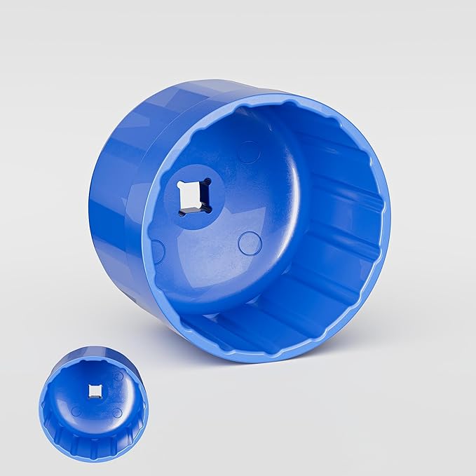 86.6mm 16 Flutes Oil Filter Wrench for Volvo and BMW With 86mm 16 Flutes Cartridge Style Oil Filter Housing Caps, Oil Filter Removal Tool For Changing Oil (Blue)