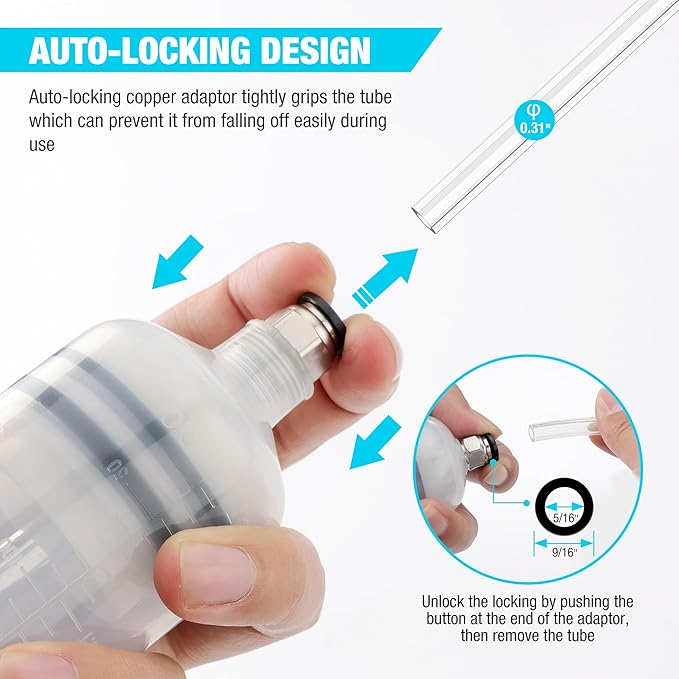 DURATECH 500CC Fluid Extractor, Oil Extractor with Long Hose and Extension Tubes, Brake Fluid Extractor, Fluid Pump Automotive, Suction Pump for Lawn Mowers Cars Ships Golf Carts