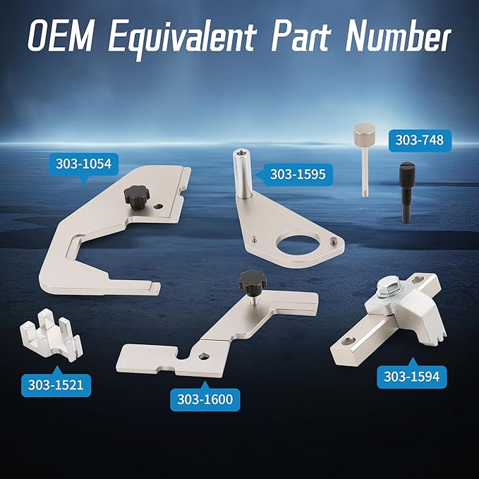 Camshaft Timing Locking Tool Kit, Compatible with Jaguar Land Rover Evoque Ford 2.0 2.3T SCTi Ecoboost Ti-VCT Mondeo Focus, Replace 303-1594 303-1504 303-1565 303-1600 303-1595 303-1521