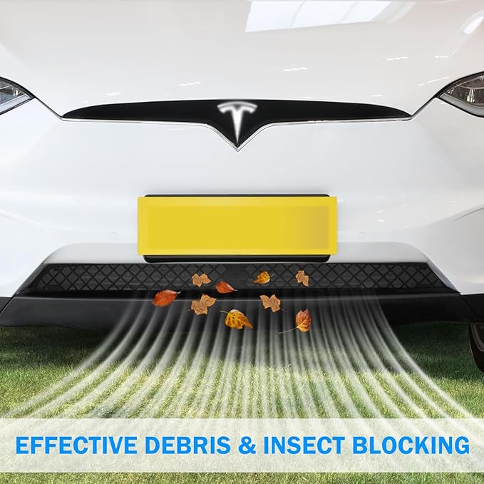 Grille Mesh Insert for Tesla Model X 2021 2020 2019, Front Grille Grid Inserts Air Inlet Vent Grille Cover Guard Replacement with Insect Protection Accessory for Model X 2021 2020 2019 2018 2017 2016