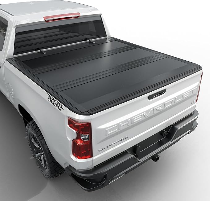 Low Profile Flip Up Truck Bed Tonneau Cover Fits 2019-2026 Chevy/GMC Silverado/Sierra 5'8" Bed (69.6")
