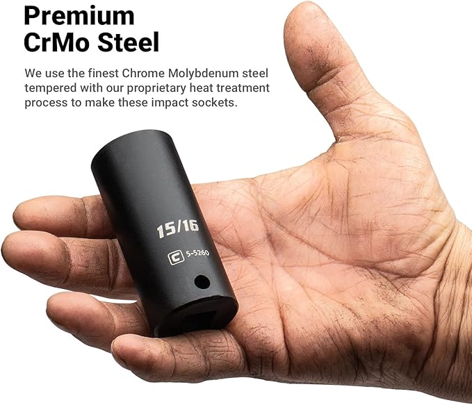 Capri Tools 11/16-Inch Deep Impact Socket, 3/8-Inch Drive, 6-Point, SAE