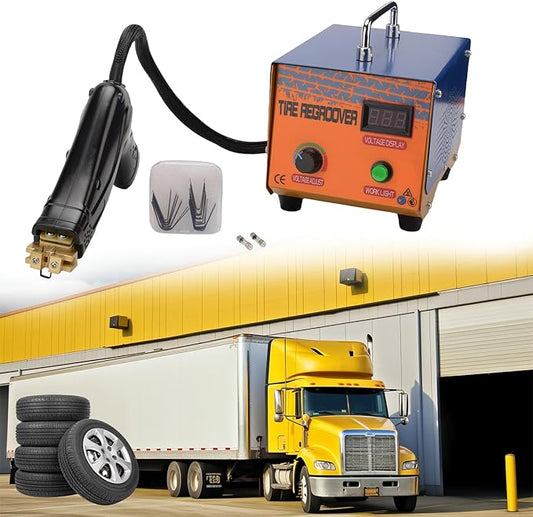 High Power Professional Portable Tyre Regroover with 20 Blades,1000W Temp Adjustable Rubber Tire Engraving Machine for Off-Road/Truck,Grooving Device Tool Kit for Tread Patterns,Retreading Old Tires