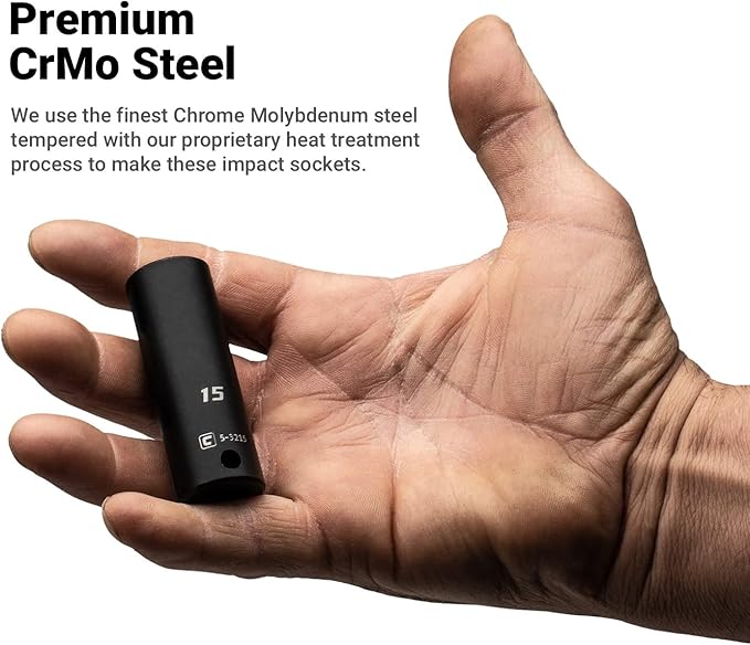 Capri Tools Deep Impact Socket, 3/8-Inch Drive, 6-Point, Metric (21 mm)