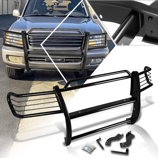 Compatible with Land Cruiser J100 SUV 1998-2007 Bumper Brush Grille Guard Protector,Coated Black