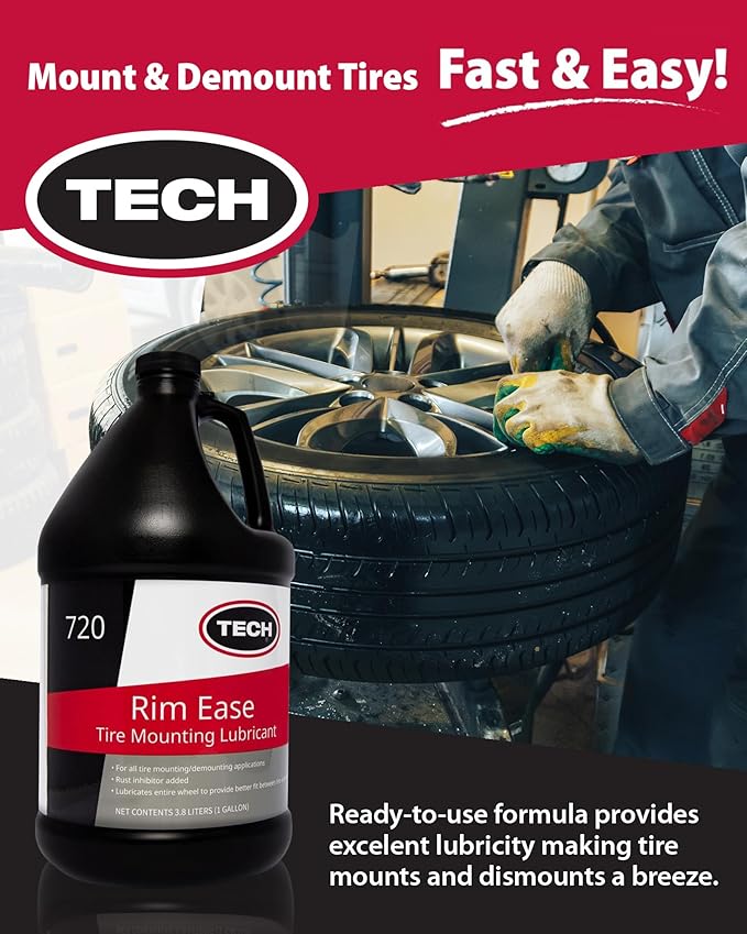 Rim Ease - Makes Mounting and Demounting Tires Fast and Easy, Petroleum and Silicone Free Formula Provides Excellent Lubricity, 1-Gallon
