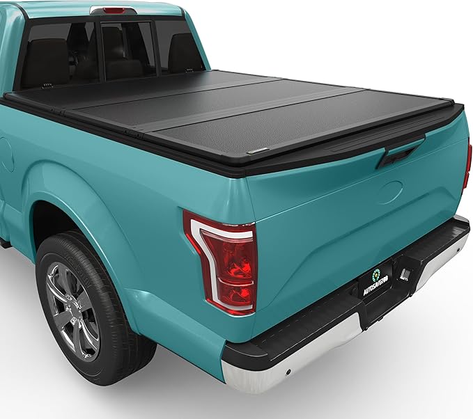 AUTOSAVER88 FRP Hard Tri-fold Truck Bed Tonneau Cover Fits for Ford F-150 F150 2015-2025 5.5ft Bed (Excl. Raptor Series)