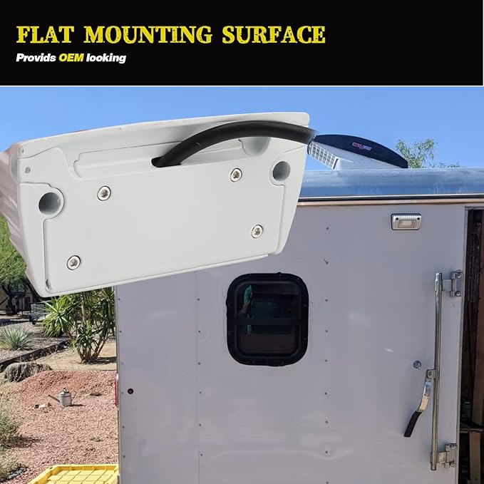 Chelhead RV Porch Light White Aluminum Base 12V DC RV Exterior Led Lighting Outside Lights Compatible with RV Camper Trailers Porches Towing 5th Wheels Utility Vehicles Boat