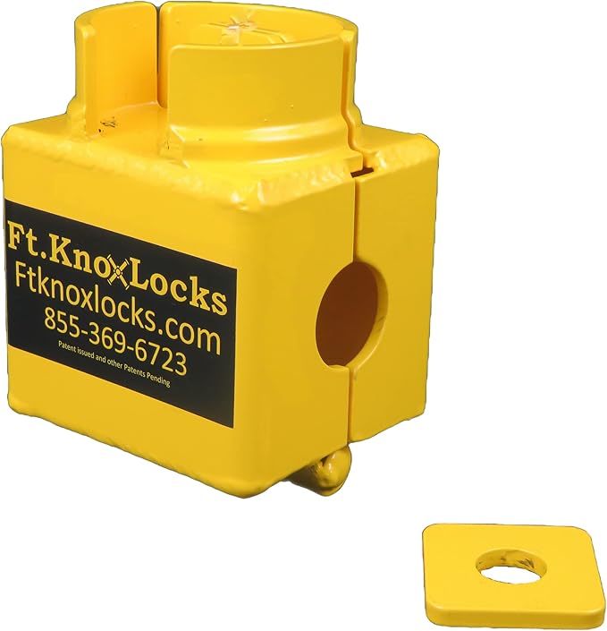 Gooseneck Round Tube Coupler/Hitch Trailer Lock Combo (TwoTrimax Puck Locks Included)