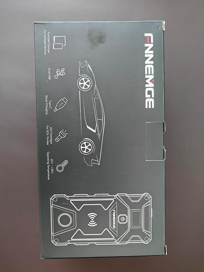 Car Jump Starter, 6000A Peak 26800mAh 12V Car Battery Starter(Up to All Gas, 10.0L Diesel Engine), with USB Quick Charge 3.0,LED Light,12V EC-5 Output.