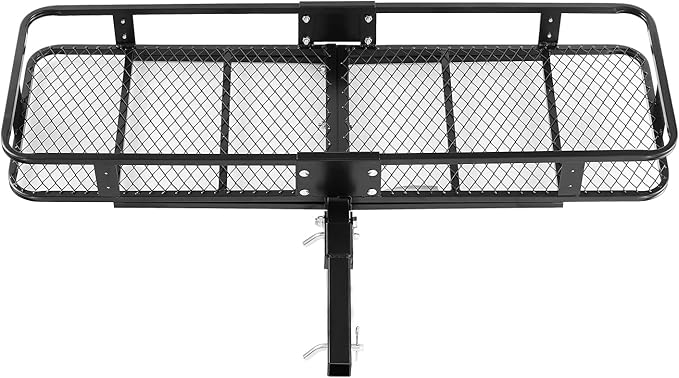 VEVOR 60" x 20" x 6" Hitch Cargo Carrier, 500 lbs Capacity with Cargo Net & Waterproof Cargo Bag, Folding Hitch Mount Cargo Carrier Basket with Hitch Lock for 2" Receiver, Fit for SUVs