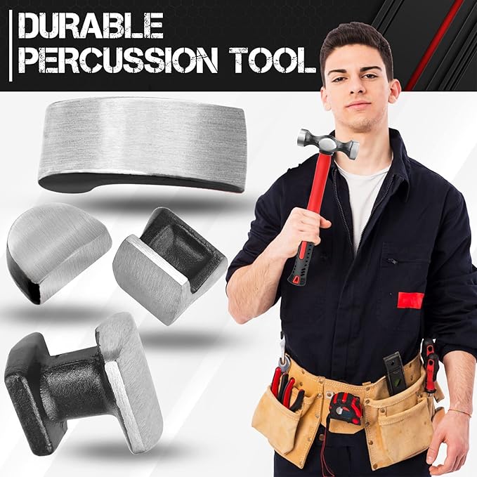 C&T Auto Body Repair Tool Hammer Dolly Set 7 Piece, Car Body Repair Tool Kit with Carrying Case, Carbon Steel Dolly and Hammer Dent Body Fender Tool Set