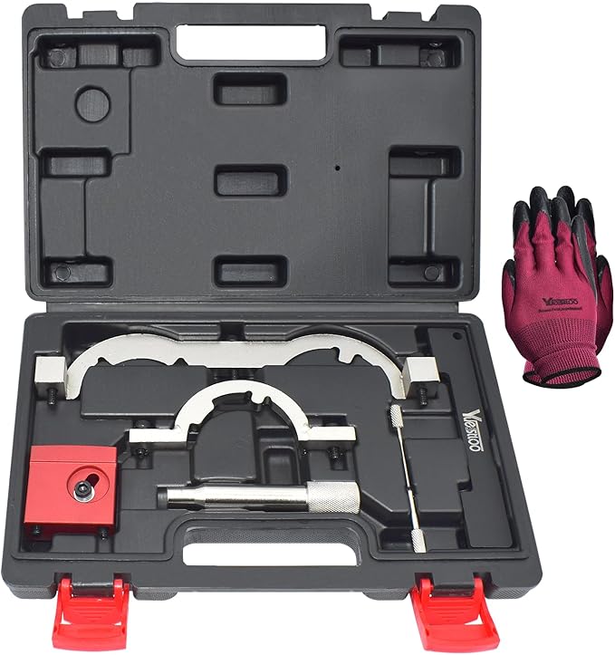 Turbo Engine Timing Tool Kit for Vauxhall Opel Chevy Chevrolet Aveo Cruze Orlando Adam Ampera Astra J Cascada 1.0 1.2 1.4 L, Camshaft Holding Locking Tool Set with Gloves