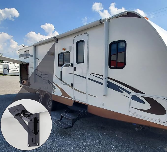 RV Awning Support Roller Cradle Center Support for RV Camper Awning, Black