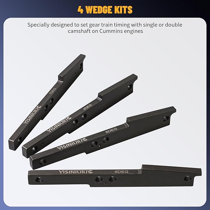 3163021 Cam Timing Tool Kit Engine Brake Adjustment Tool 7MM for All Cummins ISX QSX Engine 2007-2017.Heavy Duty Camshaft Holding Tool with 3163530 Engine Brake Adjustment Tool 3163069 Cam Gear Puller