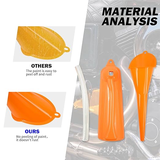 HDBUBALUS Oil Change Kit for Harley Tool Primary Case Funnel + Crankcase Fill Funnels + Oil Filter Cap Wrench + Drip-Free Oil-Filter Set (Oil Funnel Set w/ 30pcs O Rings)