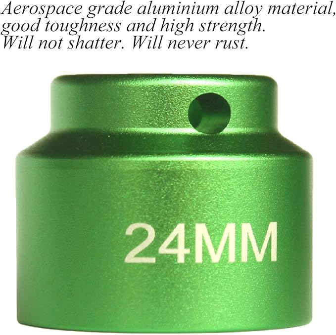 24mm oil filter socket wrench, low profile 6-point 3/8" Drive fits BMW, Chrysler,Chevy, Dodge, Jeep and Others fuel filter/oil filter cap installation&removal tool