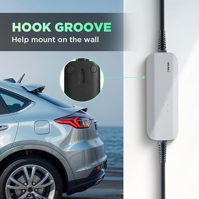 Level 1 EV Charger, 15A 110V Nema 5-15 Plug, Portable Electric Car Charger with 20FT Cable, Home Charging Station for All J1772 Electric Cars