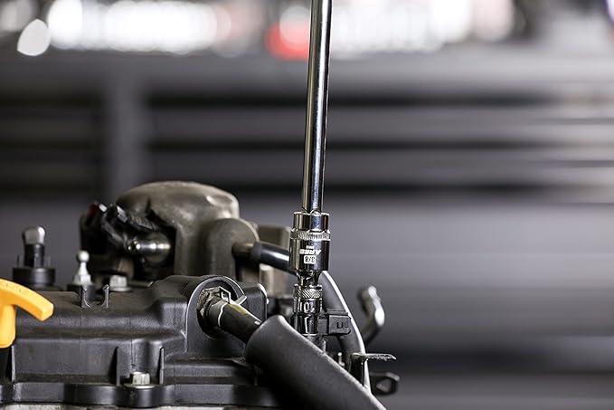 ARES 36006-3-Piece Magnetic 2-Stage Universal Joint Set – 2-Stage Design Changes Socket from Swivel to Fixed Position - 1/4-Inch, 3/8-Inch, and 1/2-Inch Drive – Magnet Tips for Use with Bolts