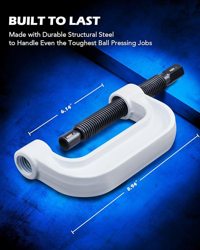 Orion Motor Tech Ball Joint Press Kit, Heavy Duty Ball Joint Tool with 4x4 Adapters, Ball Joint Removal Tool Kit for Most 2WD and 4WD Cars and Light Trucks