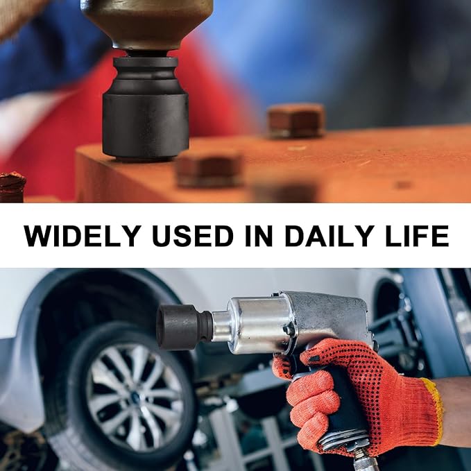 MAXPOWER 1/2 Inch Drive 32mm Standard Impact Socket, Made with Heat-Treated Chrome Molybdenum Steel, 6-Point Design, Metric