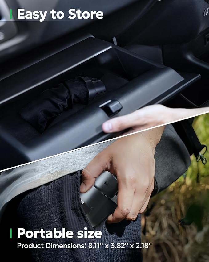 Adapter for Tesla to J1772 Charger with Screen Display [Only to J1772], 60Amp 250V Convertor with Press-Lock, Compatible with Tesla High-Powered Connectors, Destination/Mobile Chargers