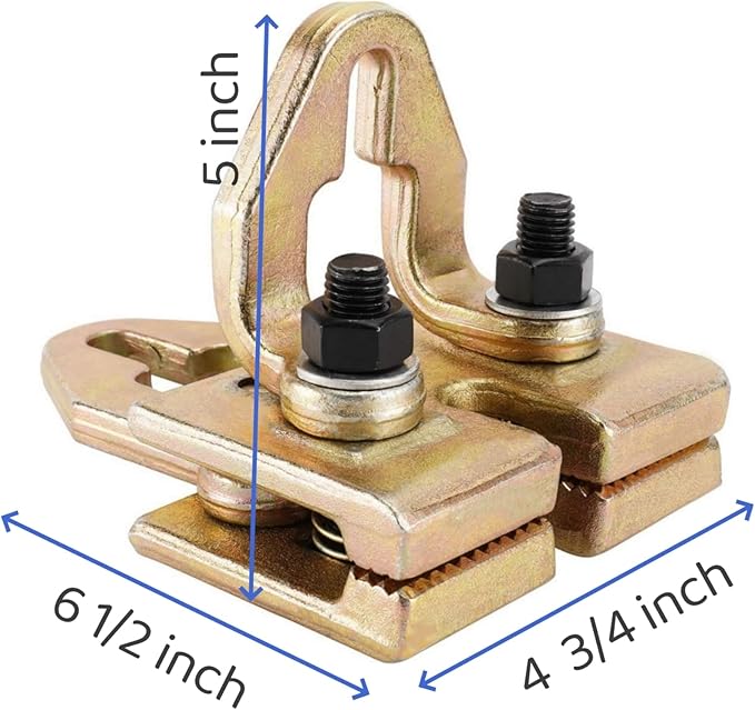 Heavy Duty 5 Ton Car Pulling Hook Right Angle 2 Way Auto Body Pull Clamp for Car Body Repair Tool Kit