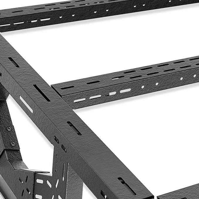 16.73" Bed Racks Truck Cargo Carrier with 2 LED Lights Compatible with Tacoma/Gladiator JT/Frontier/Colorado Extended Cab/Canyon/Ranger, Luggage Storage Bed Cross Bars