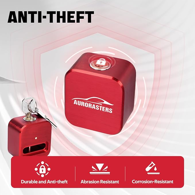 Trailer Lock fits 2" and 2 5/16 Coupler,Heavy Duty Trailer Tongue Coupler Lock Anti Theft for RV Travel/Utility/Pickup/Boat/Camper Trailer-Red