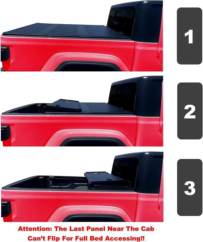Hard Tri-Fold 6.5ft Truck Bed Cover for 2006 2007 2008 2009 Raider Long Bed FRP Tonneau Cover | Fleetside