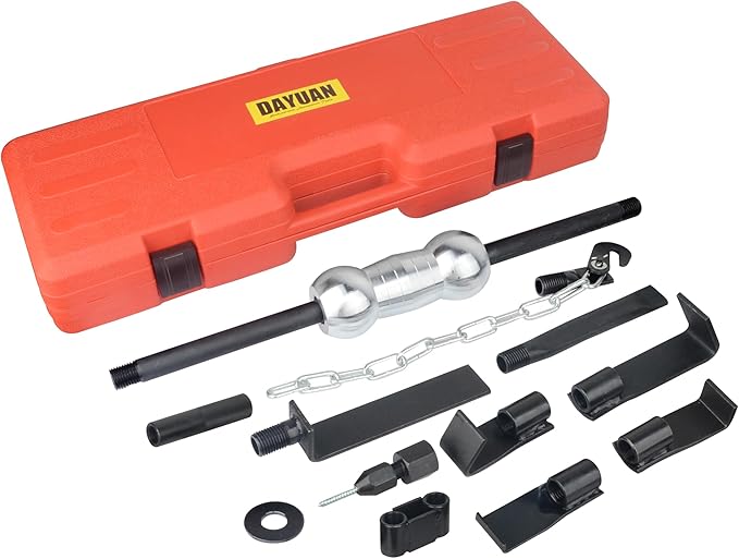 DAYUAN 13PC Dent Puller with Slide Hammer Auto Body Truck Repair Tool Kit Set, Heavy Duty Auto Body Dent Repair Tool Kit, Automotive Dent Remover