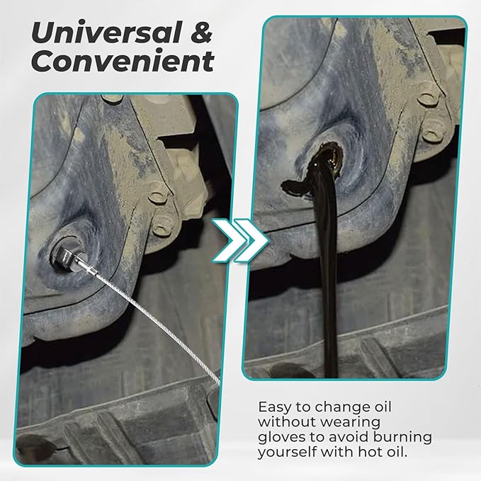 Strong Magnetic Oil Drain Plug Remover Tool & Flexible Oil Funnel Reusable,Essential Oil Change Tools for The Auto Mechanic,for Oil Darin Plug Removal,Oil Draining and Oil Filling