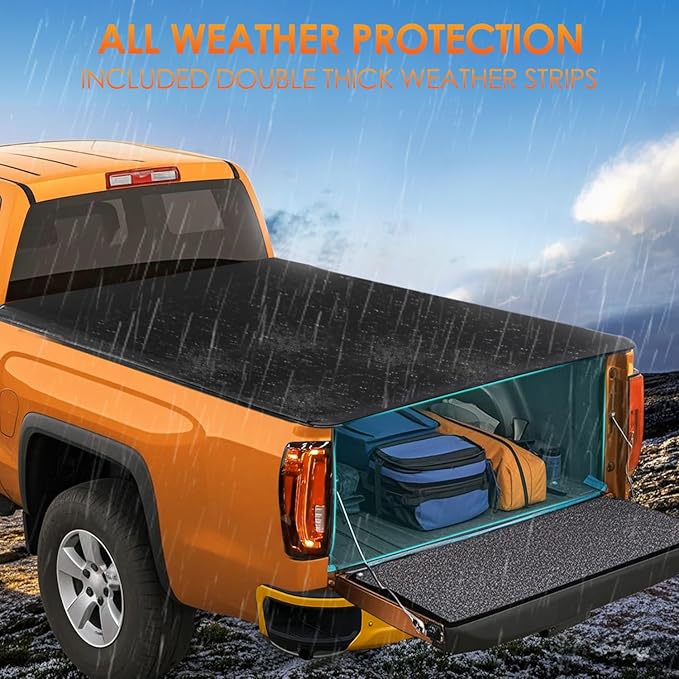 Nilight Soft Roll-Up Tonneau Cover Compatible with Chevy Silverado/GMC Sierra 2500 HD 3500 HD 2020 2021 2022 2023 2024 2025–6.9ft Truck Bed Cover