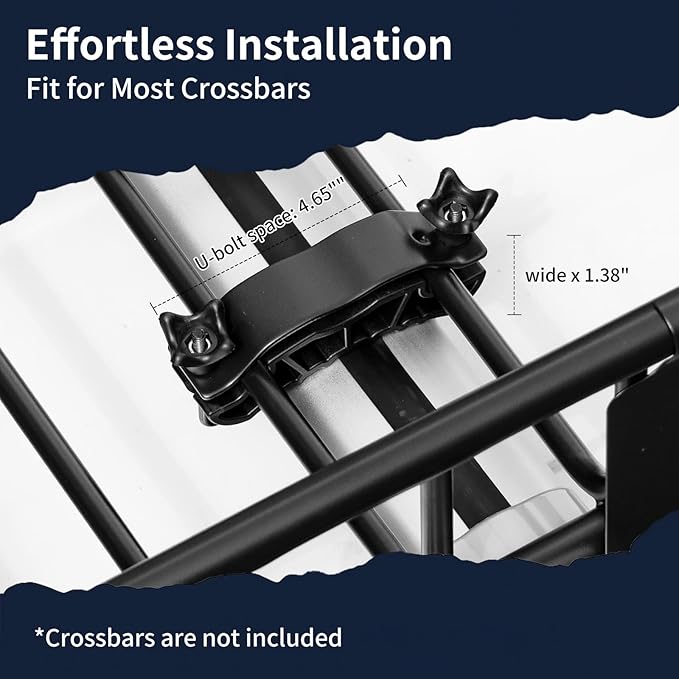 Forluck 64 x 39 x 6 Inch Universal 250 LBS Heavy Duty Roof Rack Cargo Carrier with Waterproof Bag, Net & Ratchet Straps, Extension Rooftop Cargo Carrier, Car Top Luggage Holder for SUV, Truck or RV