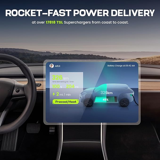 2025 Upgraded Tesla Supercharger to CCS1 Charger Adapter, [Max 500A 1000V] Fast Charge Electric Vehicle Charging Adapter（Light Black）