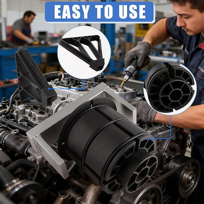 Cylinder Liner Puller & Remover Tool - Replaces OTC 5875 & Kent-Moore J-45876 - with Thrust Bearing for Detroit Diesel 60 Series, DD13, DD15, DD16, MTU S2000 (5.0" to 5.75" Bores)