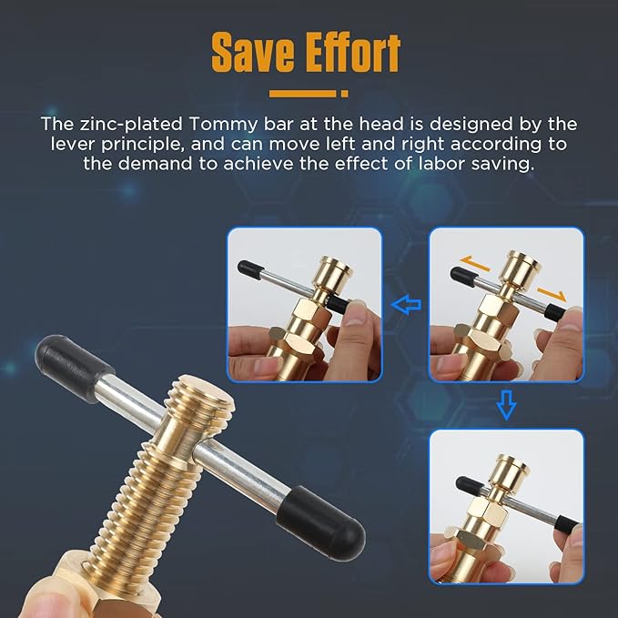 Pipe Olive Remover Puller Tool Easy Removal Without Damage, Olive Puller Ferrule Puller, Compression Sleeve Puller Suitable for Brass Olive Pipes with Diameters of 1/2in & 3/4in