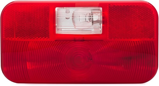 Lumitronics Red Surface Mount Light, Stop/Turn/Tail/Backup for RV, Trailer, Camper, 5th Wheel and Motorhomes (White)