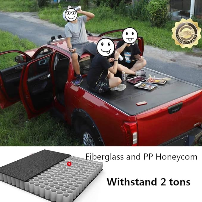 5'6" Hard Fiberglass Tri-Fold Truck Bed Tonneau Cover | 6899012 | Fits for 2015-2025 F150