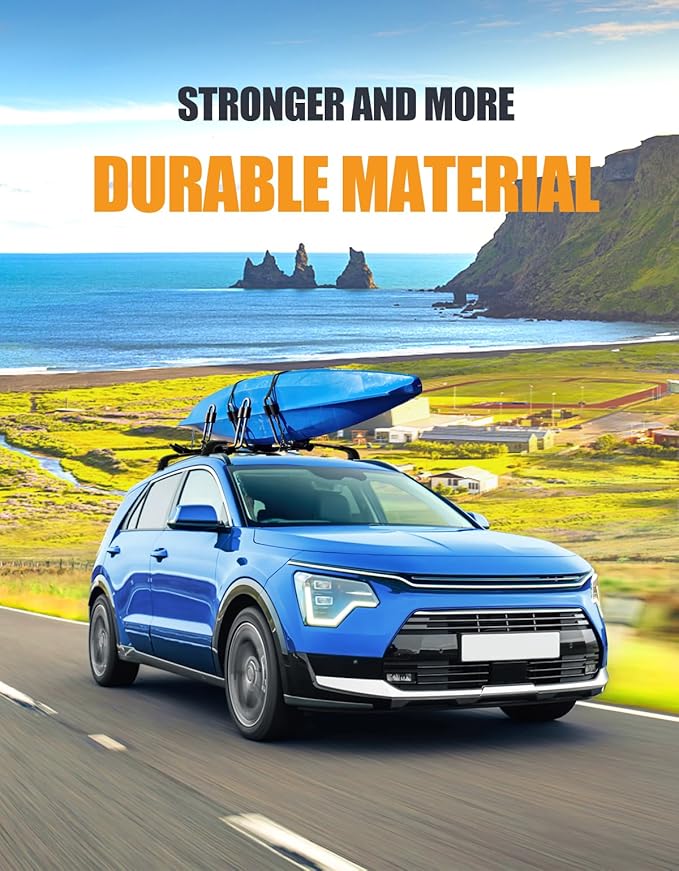 KINGGERI Roof Rack Cross Bars Compatible with Kia NIRO 2023 2024 2025 with Flush Side Rails, 220lbs Lockable Heavy Duty Aluminum Roof Rails Crossbars Rooftop Cargo Carrier Luggage Black