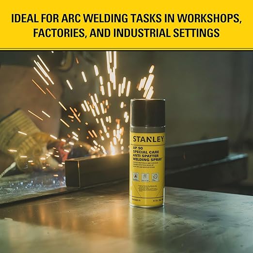Stanley AP90 Anti Spatter Welding Spray (2x13.5 Oz.) – Heavy Duty Welding Anti-Spatter Spray for Arc, MIG and TIG Tips, Non-Flammable Silicone-Based Spray for Clean & Safe Welding | 13.5 Oz. 2 Pack