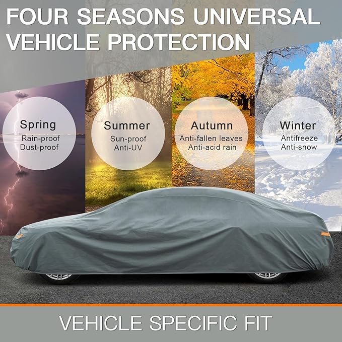 Kayme Heavy Duty Car Cover Custom Fit Acura RSX (2002-2007) Waterproof All Weather for Automobiles, Full Exterior Covers Sun Rain UV Protection.（Deliver About 3-10 Days）