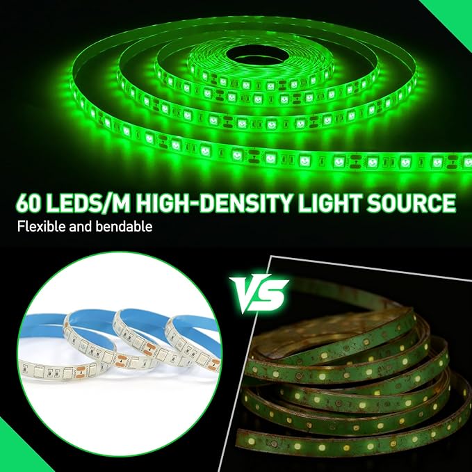 20FT RV Awning Light,12V Green Camper Awning Lighting,Waterproof LED Strip,Exterior Underglow Lighting for RV Motorhome Travel Trailer Food Truck Outdoor Party