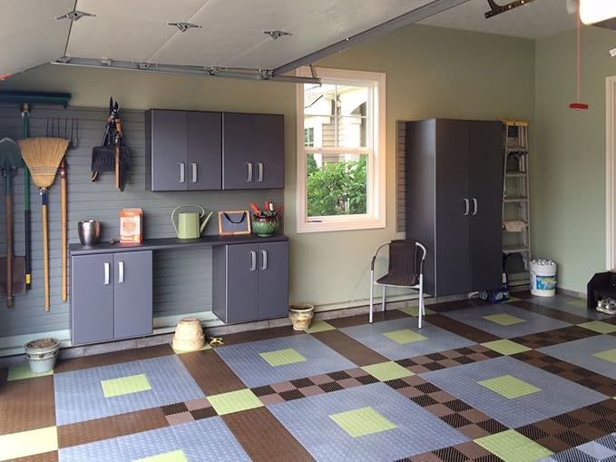 RaceDeck CircleTrac, Durable Interlocking Modular Garage Flooring Tile (24 Pack), Purple