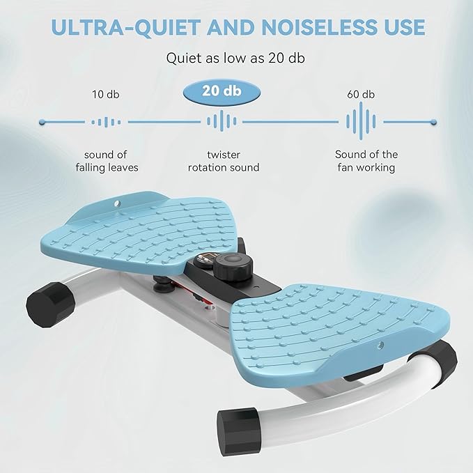 Waist Twister Machine, Adjustable Exercise Twist Board for Women Men, Noiseless Ab Twister for Home Gym Equipment, 330 lbs Capacity | Track Time, Reps, Calories with Digital Display